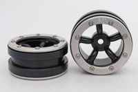 Metsafil Beadlock Wheels PT-Safari Zwart / Zilver 1.9 (2st)