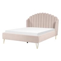 Beliani AMBILLOU - Tweepersoonsbed-Beige-Polyester