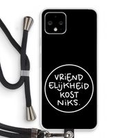 Vriendelijkheid: Pixel 4 Transparant Hoesje met koord