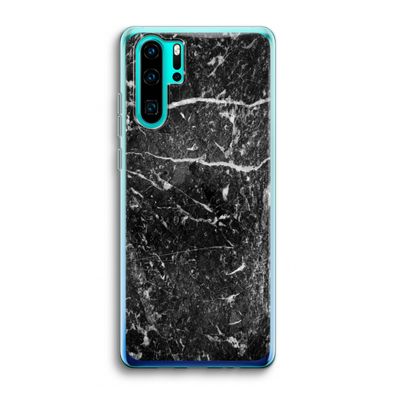 Zwart marmer: Huawei P30 Pro Transparant Hoesje
