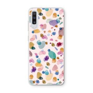 Terrazzo Memphis Pink: Samsung Galaxy A70 Transparant Hoesje