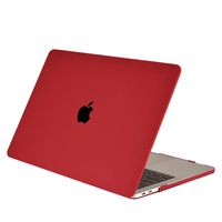 Lunso MacBook Pro 15 inch (2016-2020) cover hoes - case - Sand Mat Bordeaux Rood