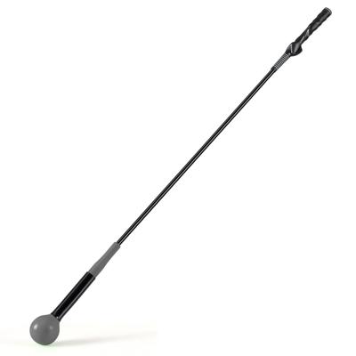 Golfswingtrainer Trainingsstick voor Warming-up met Verzwaarde Kop voor Grip Grijs