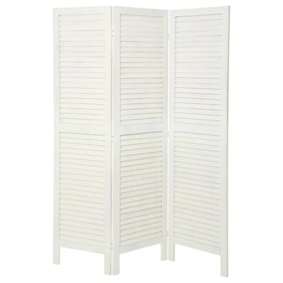 Atmosphera Kamerscherm 3 vlakken - wit - pauwlina hout - 120 x 170 cm - Afscherming wand