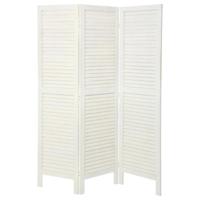 Atmosphera Kamerscherm 3 vlakken - wit - pauwlina hout - 120 x 170 cm - Afscherming wand