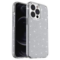 iPhone 15 Pro Stijlvolle Glitter Series Hybrid Case - Grijs