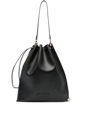 TOM FORD sac porté épaule en cuir à lien de resserrage - Noir TOM FORD sac porté épaule en cuir à lien de resserrage - Noir