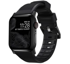 Nomad rugged sport strap Apple Watch 42mm / 44mm / 45mm / 49mm zwart / zwart