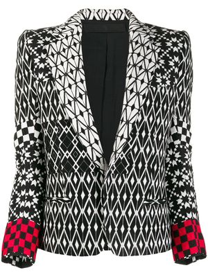 Haider Ackermann blazer à motifs multiples - Noir