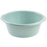 PlasticForte Afwasteiltje - Set van 2x stuks - 6 liter - mintgroen - rond - 34 x 14 cm