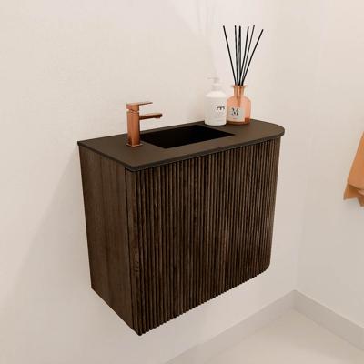 Toiletmeubel Mondiaz Joya | 51.6 cm | Meubelkleur Walnut | Faye wastafel Urban Links | 1 kraangat Toiletmeubel Mondiaz Joya | 51.6 cm | Meubelkleur Walnut | Faye wastafel Urban Links | 1 kraangat