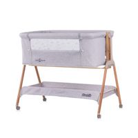 Co-sleeper sweet dreams grijs/hout Chipolino wieg met wielen