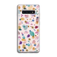 Terrazzo Memphis Pink: Samsung Galaxy S10 4G Transparant Hoesje