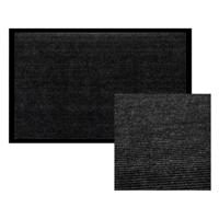 Benson deurmat - 60 x 90 cm - zwart/grijs - antislip - woonaccessoires