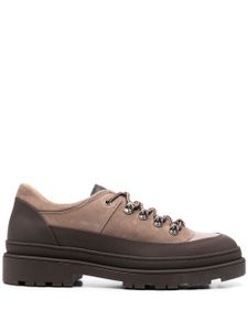 Brunello Cucinelli chaussures bicolores à lacets - Marron