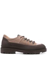 Brunello Cucinelli chaussures bicolores à lacets - Marron