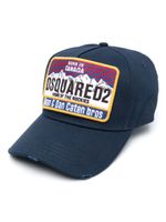 DSQUARED2 patch-detail cotton baseball cap - Bleu