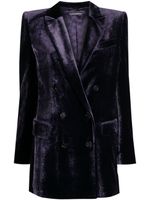 Alberta Ferretti blazer en velours à boutonnière croisée - Violet