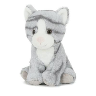 Semo Knuffel Kat - grijs - pluche - 18 cm - poes knuffeldier