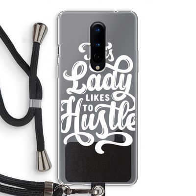 Hustle Lady: OnePlus 8 Transparant Hoesje met koord