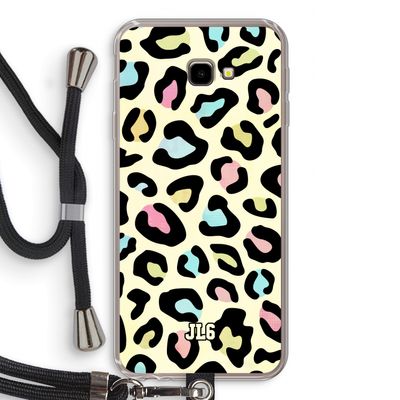 Leopard pattern: Samsung Galaxy J4 Plus Transparant Hoesje met koord