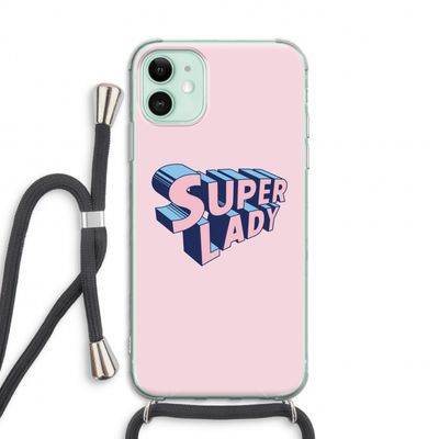 Superlady: iPhone 11 Transparant Hoesje met koord