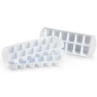 3x stuks IJsblokjes/ijsklontjes maken bakjes wit 29 x 11 cm - IJsblokjesvormen - thumbnail