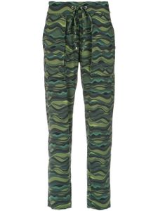 Amir Slama wave print drawstring pants - Vert