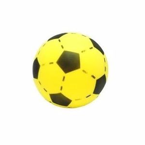 Zachte voetbal geel gekleurd 20 cm