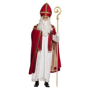 Sinterklaas kostuum - inclusief gouden staf 185 cm