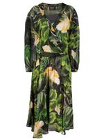 LIU JO robe mi-longue à imprimé tropical - Vert