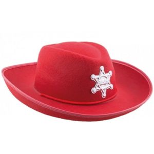 Kinder cowboyhoed rood