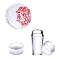 Nail Printing tool 3.6 cm printkop mat transparante schaak stempel met deksel afdrukken