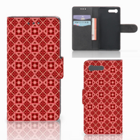 Sony Xperia X Compact Telefoon Hoesje Batik Rood - thumbnail