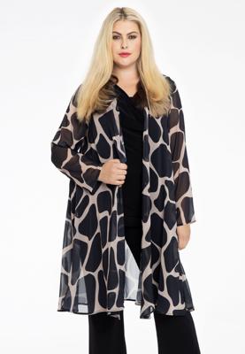 Yoek Cardi-blouse | Bruin | Maat 46/48