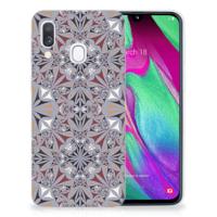 Samsung Galaxy A40 | TPU | Siliconen hoesje | Flower Tiles