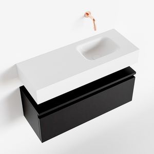 Toiletmeubel Mondiaz Andor | 80 cm | Meubelkleur Urban | Lex vrijhangend wastafel Talc Rechts | Zonder kraangat