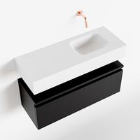 Toiletmeubel Mondiaz Andor | 80 cm | Meubelkleur Urban | Lex vrijhangend wastafel Talc Rechts | Zonder kraangat