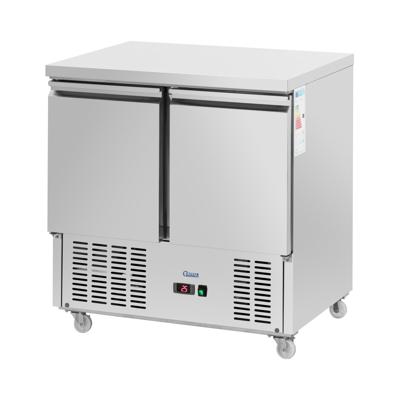 Koeltafel op wielen - 240 l - 2 compartimenten - 90 x 70 cm - Klasse C - RVS - Royal Catering