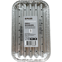 Plus grillschaal alu 115x185x11mm | 5 stuks
