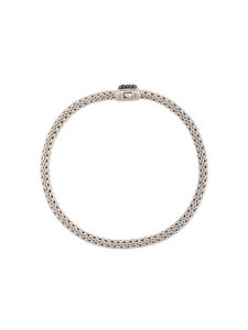 John Hardy bracelet Classic Chain 5 mm pavé de saphirs noirs - Argent