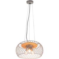 LED Hanglamp 3-lichts E27 - Rond Antiek Nikkel Aluminium Design