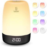 Loftey Wake Up Light - Lichtwekker - Digitale Wekker met lamp - 5 Natuurgeluiden - Snooze Functie - Wit - thumbnail