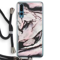 Roze stroom: Huawei P20 Pro Transparant Hoesje met koord