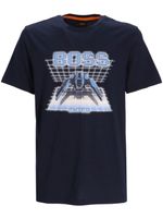 BOSS t-shirt en coton à imprimé graphique - Bleu - thumbnail