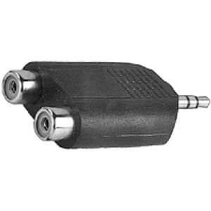 e+p GS 17 tussenstuk voor kabels 3.5mm 2 x RCA Zwart