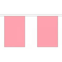 Luxe roze vlaggenlijn 9 m