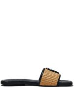 Marc Jacobs sandales The J Marc en raphia - Tons neutres