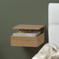 Hangend nachtkastje 'Cecilie' met lade, kleur eiken