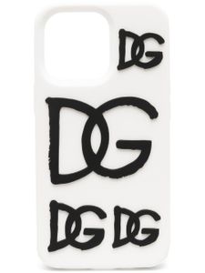 Dolce & Gabbana coque d'iPhone 13 Pro à logo imprimé - Blanc